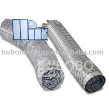 conducto flexible de aluminio que forma la máquina